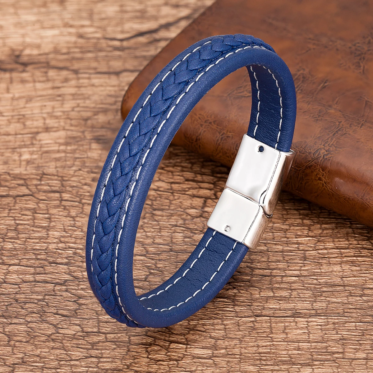 bracelet homme cuir tressé