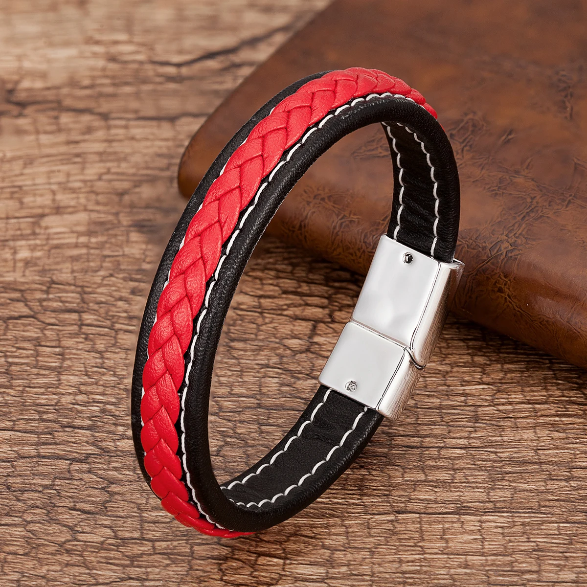bracelet cuir tressé homme