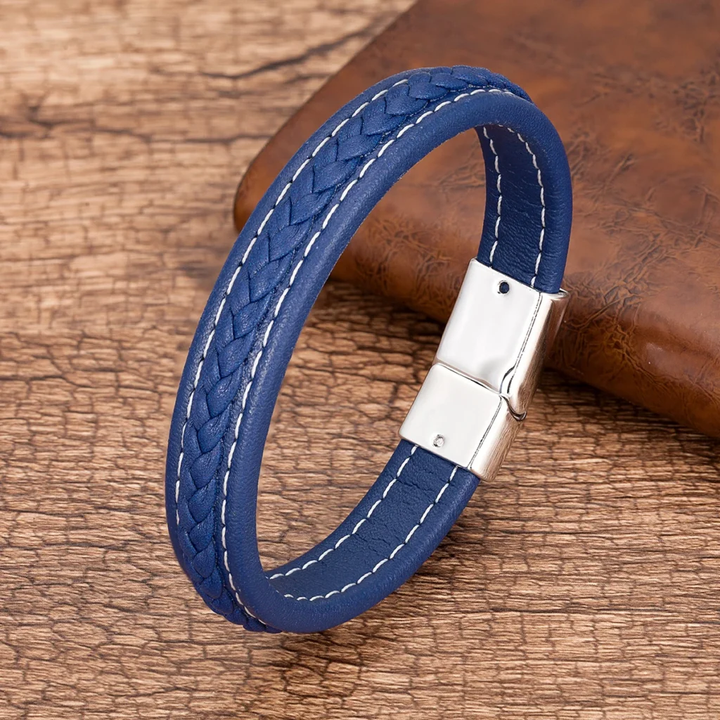 bracelet homme cuir tressé